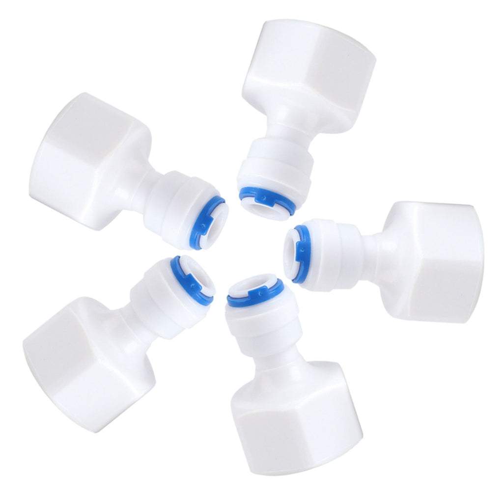 6pcs 1/4 Tube OD to 1/2 Female Push in Quick Connector for Water Filter Reverse Osmosis