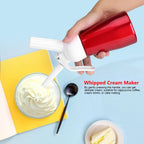 250mL Portable Red Aluminum Whipped Dessert Cream Butter Dispenser Whipper Foam Maker