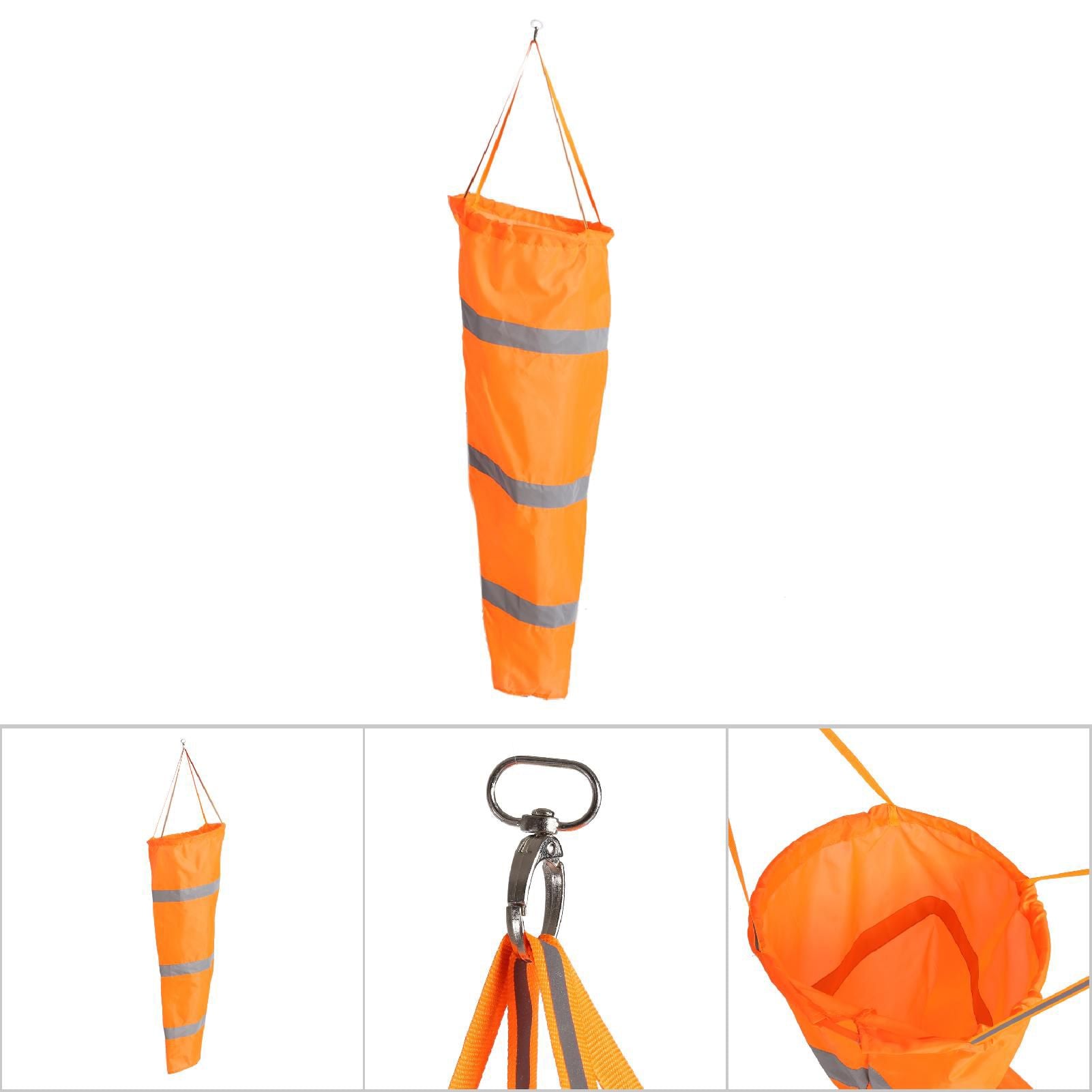 Noctilucent Airport Aviation Waterproof Windsock Reflective Strips Wind Measurement Bag S 100cm