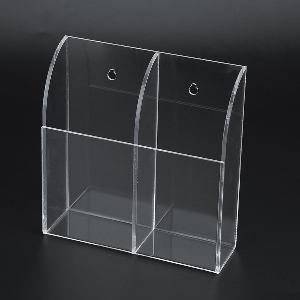 Acrylic Air Conditioner Remote Control Holder Case Storage Box Wall Mount 2 Case