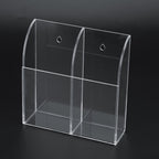 Acrylic Air Conditioner Remote Control Holder Case Storage Box Wall Mount 2 Case