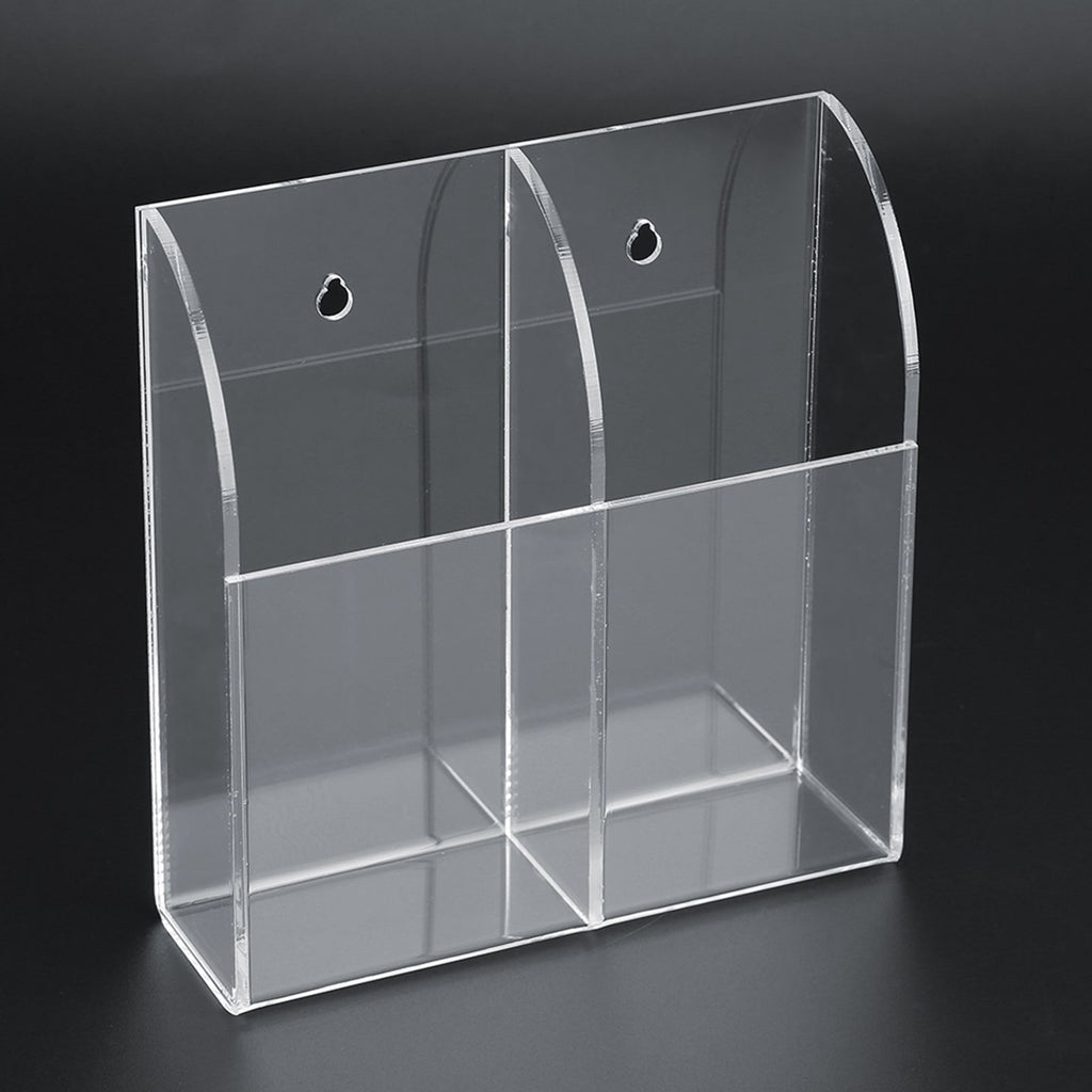 Acrylic Air Conditioner Remote Control Holder Case Storage Box Wall Mount 2 Case
