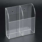 Acrylic Air Conditioner Remote Control Holder Case Storage Box Wall Mount 2 Case