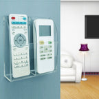 Acrylic Air Conditioner Remote Control Holder Case Storage Box Wall Mount 2 Case