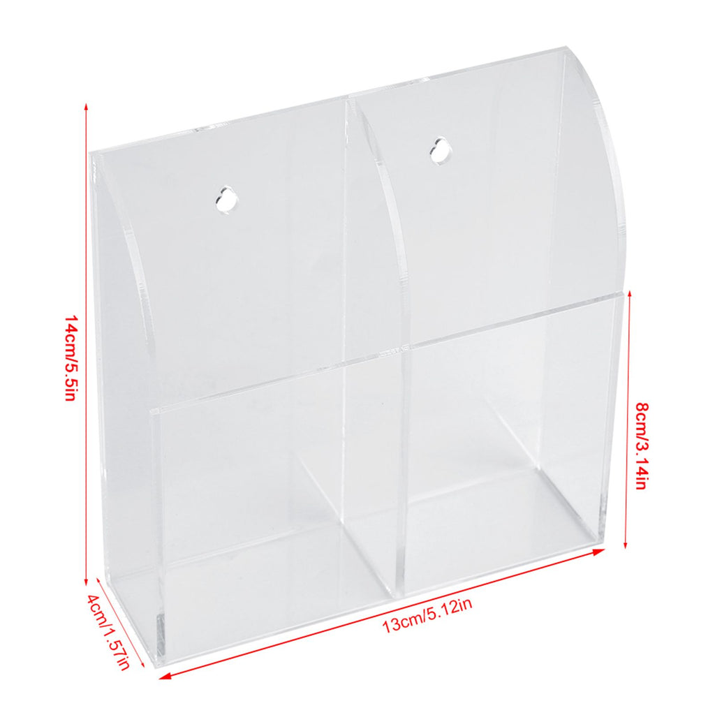 Acrylic Air Conditioner Remote Control Holder Case Storage Box Wall Mount 2 Case