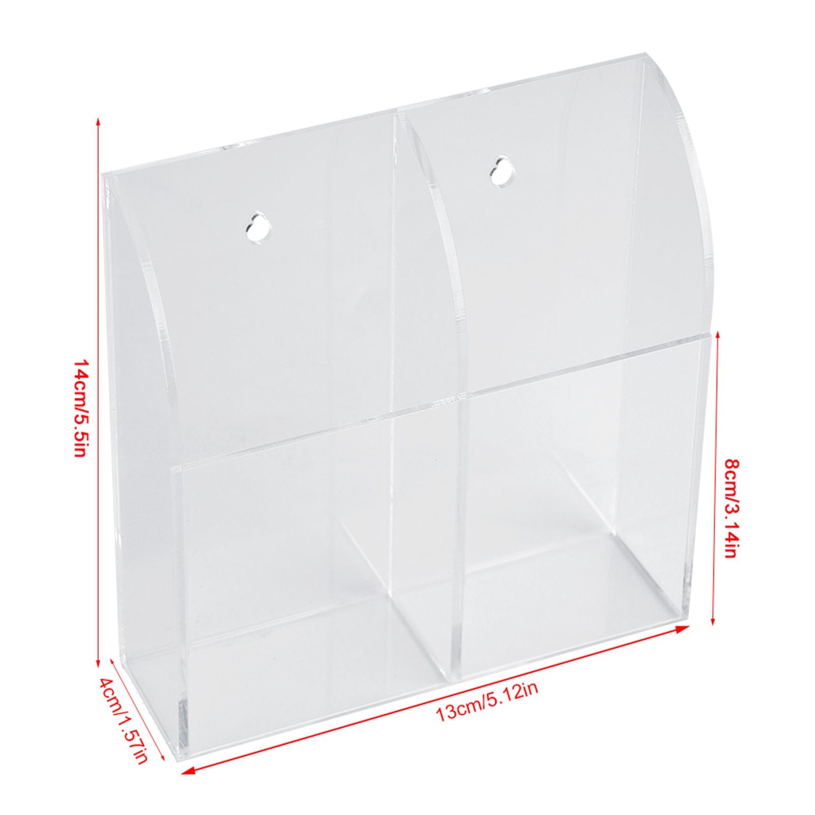 Acrylic Air Conditioner Remote Control Holder Case Storage Box Wall Mount 2 Case