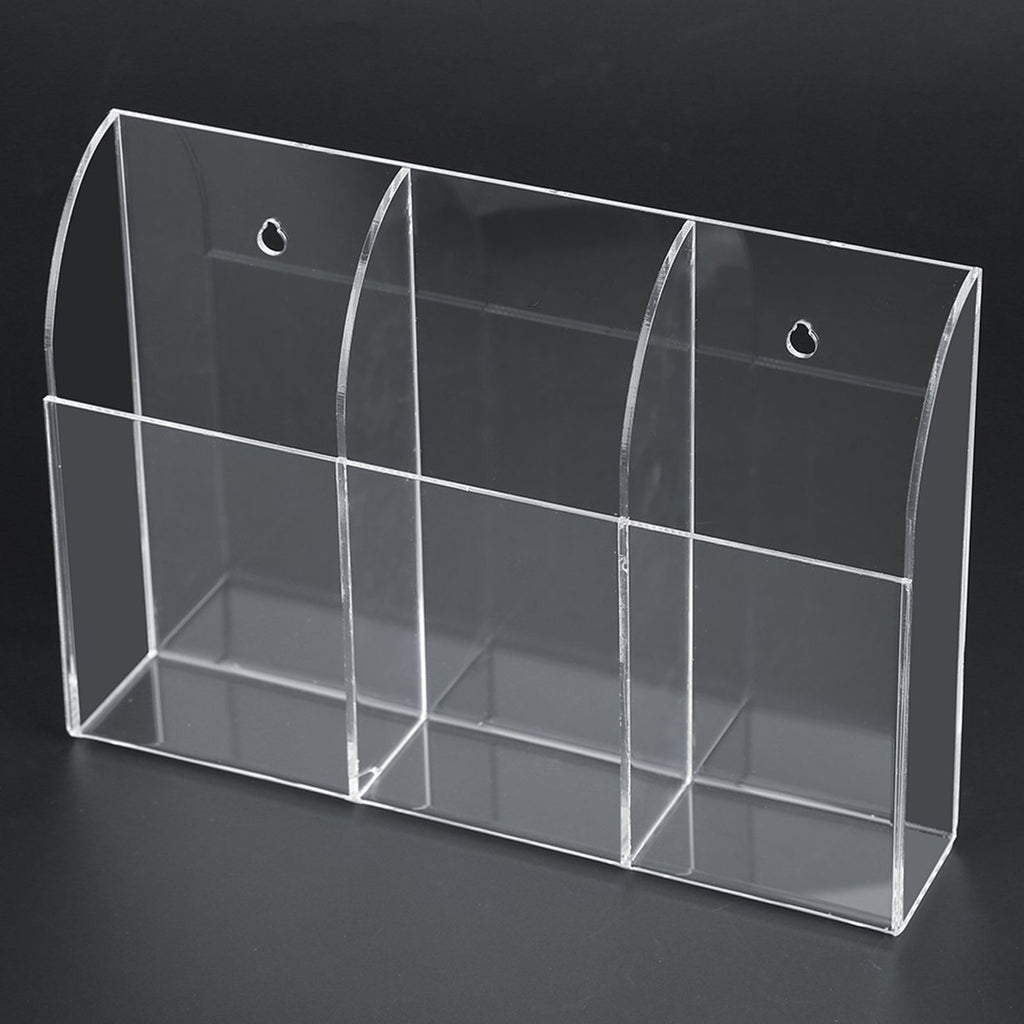 Acrylic Air Conditioner Remote Control Holder Case Storage Box Wall Mount 3 Case