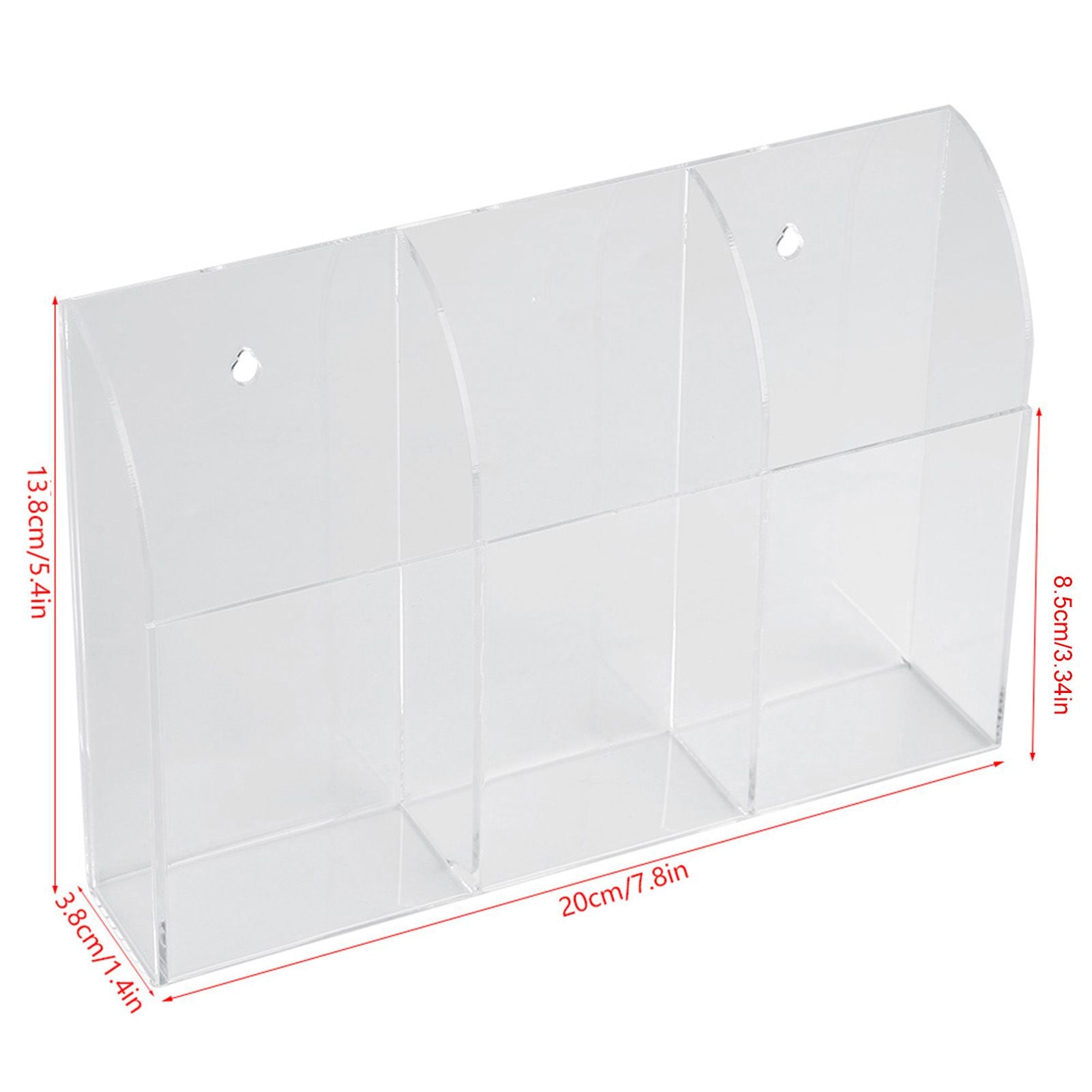 Acrylic Air Conditioner Remote Control Holder Case Storage Box Wall Mount 3 Case