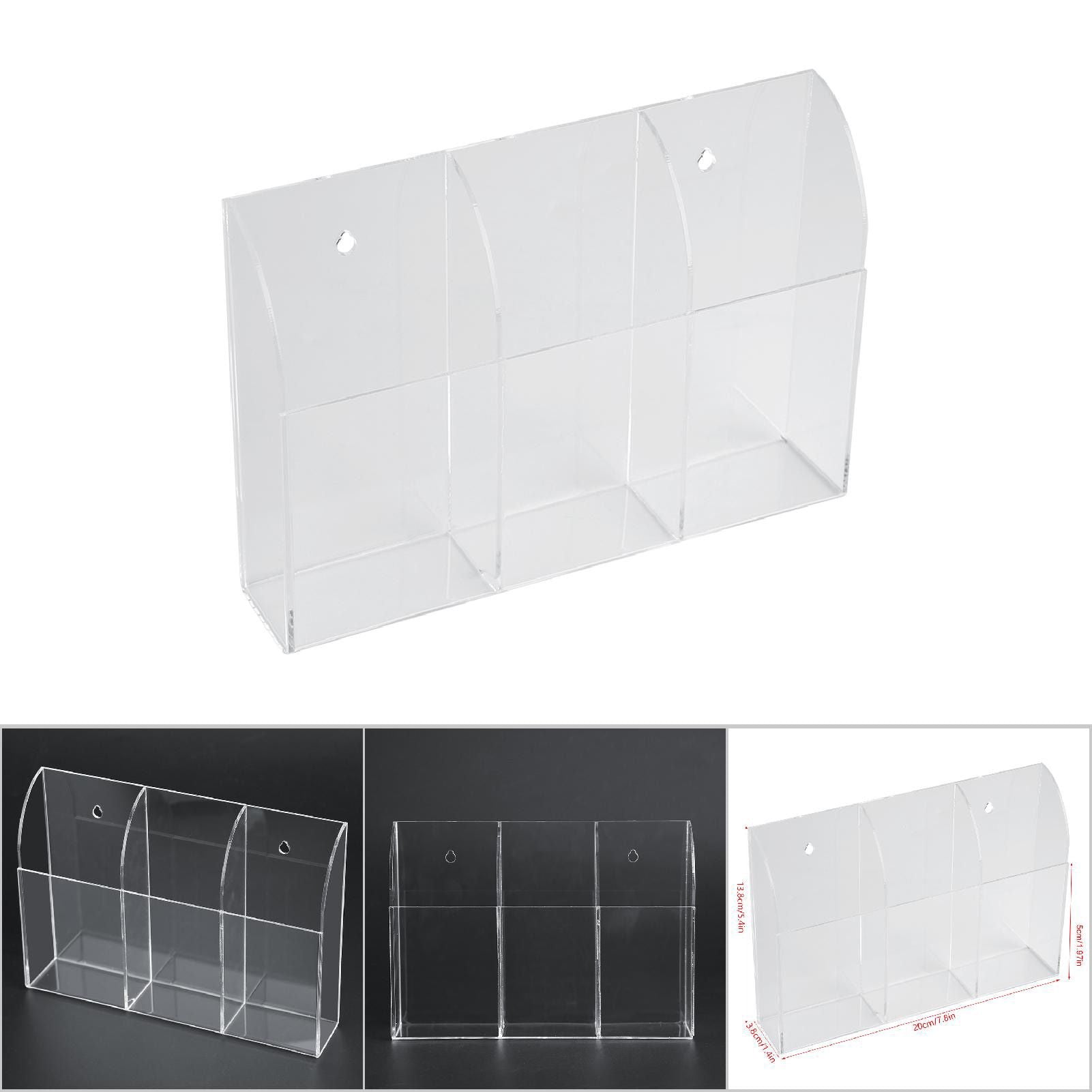 Acrylic Air Conditioner Remote Control Holder Case Storage Box Wall Mount 3 Case