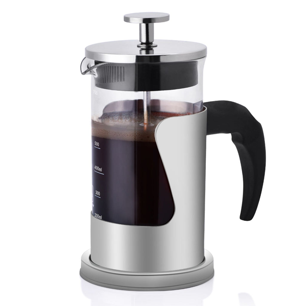 350ML 304 Stainless Steel & Glass Heat Resistant French Press Coffee & Tea Makers Pot