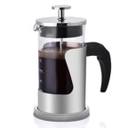 350ML 304 Stainless Steel & Glass Heat Resistant French Press Coffee & Tea Makers Pot