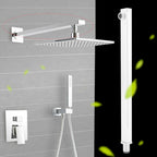 16 Inch Long Polished Stainless Steel Wall Mounted Shower Head Extension Showers Arm