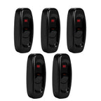 AC 250V 10A Inline ON/OFF Table Desk Lamp Cord Cable Switch with LED Indicator Light Black