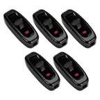 AC 250V 10A Inline ON/OFF Table Desk Lamp Cord Cable Switch with LED Indicator Light Black