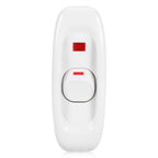 AC 250V 10A Inline ON/OFF Table Desk Lamp Cord Cable Switch with LED Indicator Light White