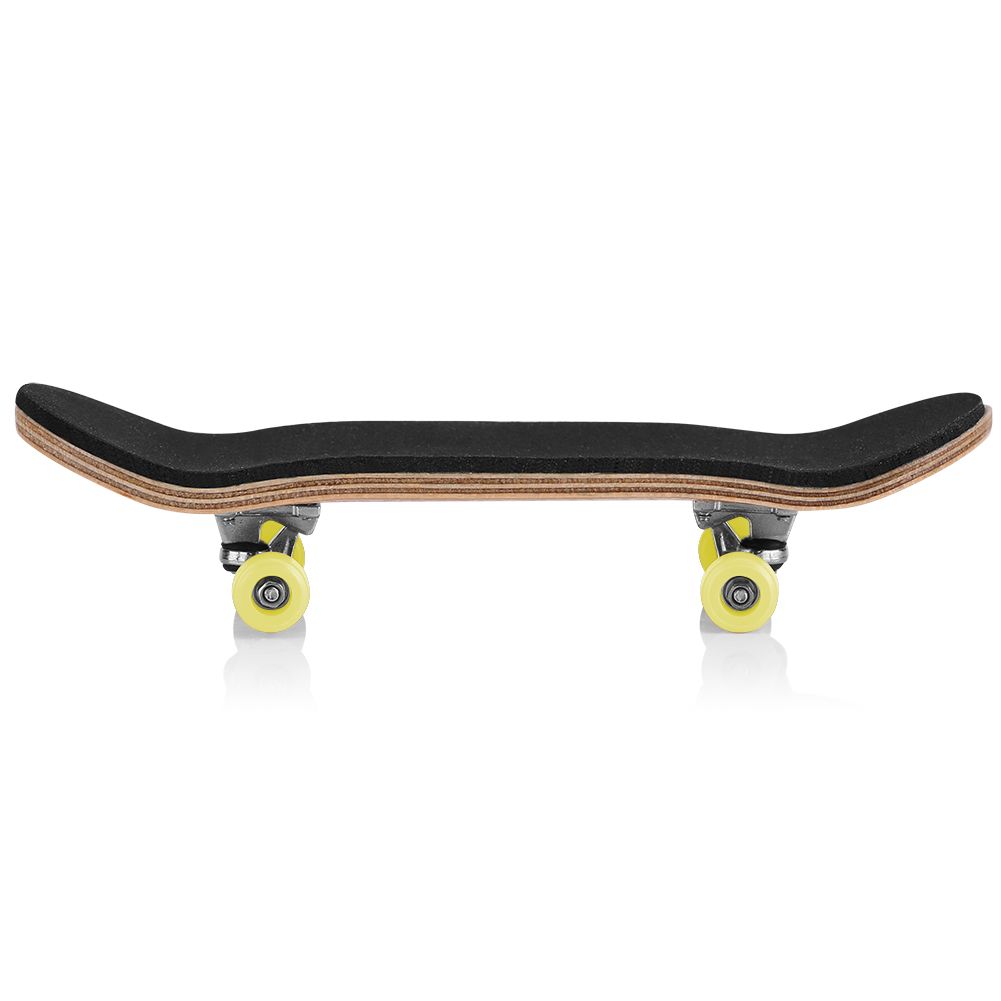 1Pc Maple Wooden Alloy Fingerboard Finger Skateboards With Box Reduce Pressure Gifts Yellow