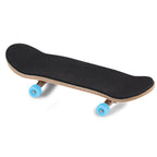 1Pc Maple Wooden Alloy Fingerboard Finger Skateboard With Box Reduce Pressure Gifts Light Blue