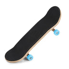 1Pc Maple Wooden Alloy Fingerboard Finger Skateboard With Box Reduce Pressure Gifts Light Blue
