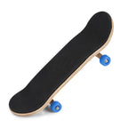 1Pc Maple Wooden Alloy Fingerboard Finger Skateboards With Box Reduce Pressure Gifts Dark Blue