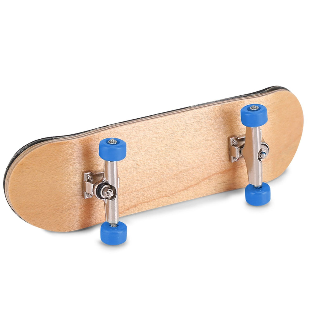 1Pc Maple Wooden Alloy Fingerboard Finger Skateboards With Box Reduce Pressure Gifts Dark Blue