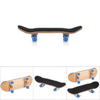 1Pc Maple Wooden Alloy Fingerboard Finger Skateboards With Box Reduce Pressure Gifts Dark Blue
