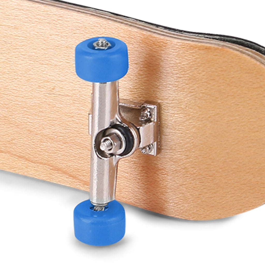 1Pc Maple Wooden Alloy Fingerboard Finger Skateboards With Box Reduce Pressure Gifts Dark Blue