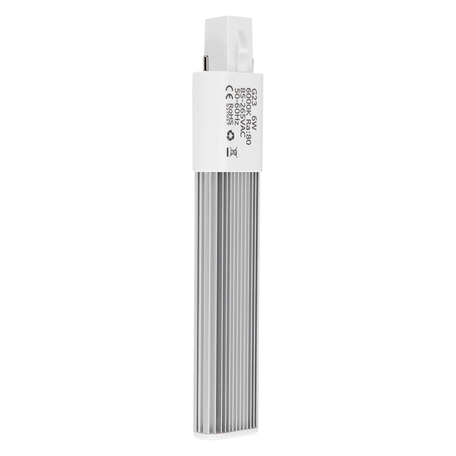 6W 2‑Pin LED Compact Lamp Horizontal Recessed Tube Light Bulb Lighting Fixtures G23 Cool White