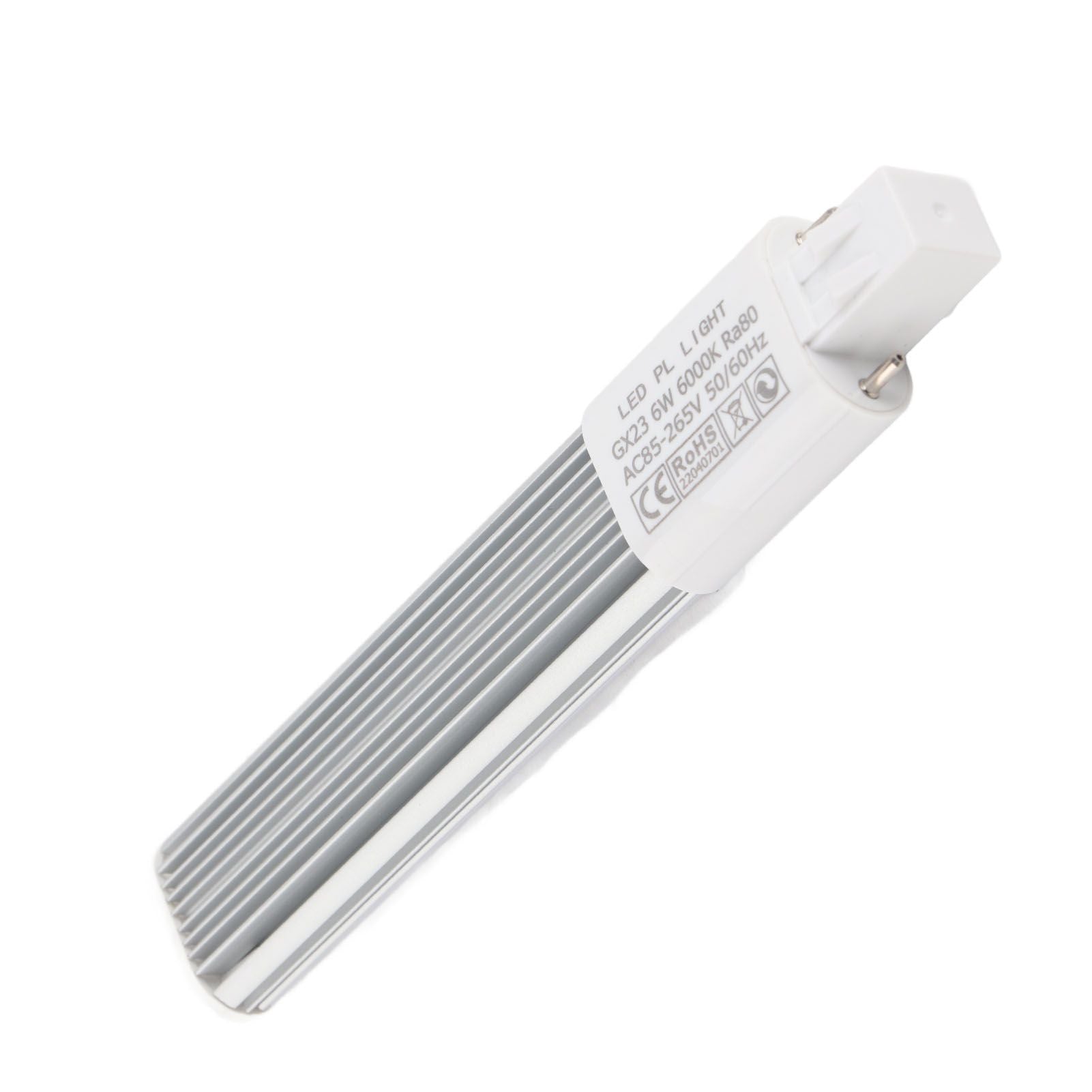 6W 2-Pin LED Compact Lamp Horizontal Recessed Tube Light Bulb Lighting Fixtures GX23 Cool White