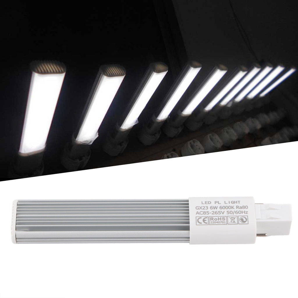 6W 2-Pin LED Compact Lamp Horizontal Recessed Tube Light Bulb Lighting Fixtures GX23 Cool White
