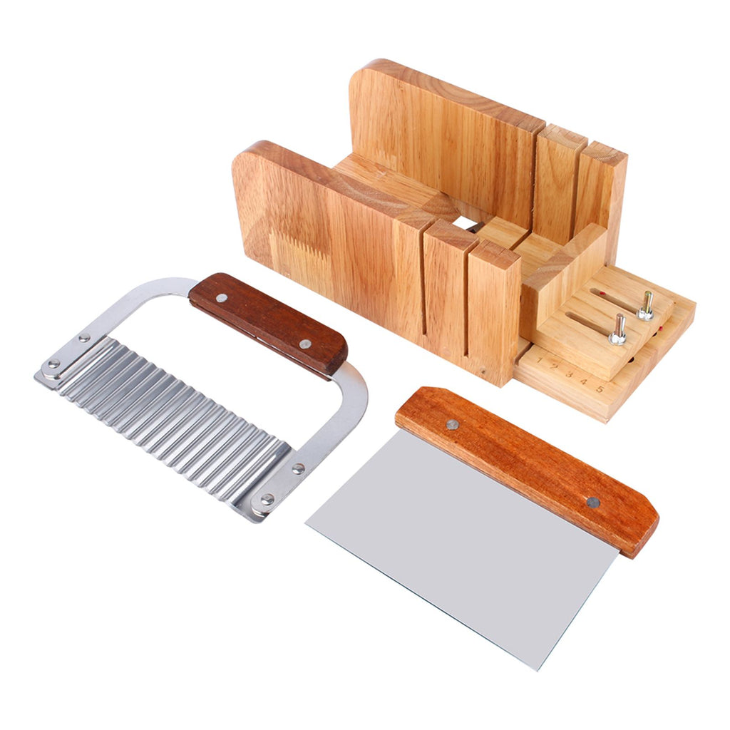 DIY Handmade Soap Tool Set Wooden Soap Loaf Mold Cutter Knife Soap Making Supplies