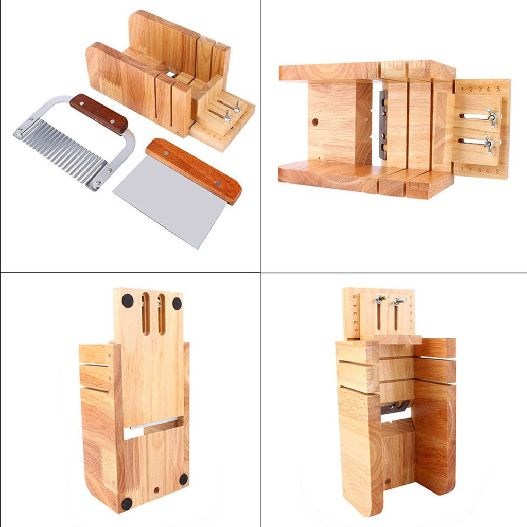 DIY Handmade Soap Tool Set Wooden Soap Loaf Mold Cutter Knife Soap Making Supplies