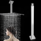 Stainless Steel Wall Mounted Shower Extension Arm Stretching Rain Showering Head