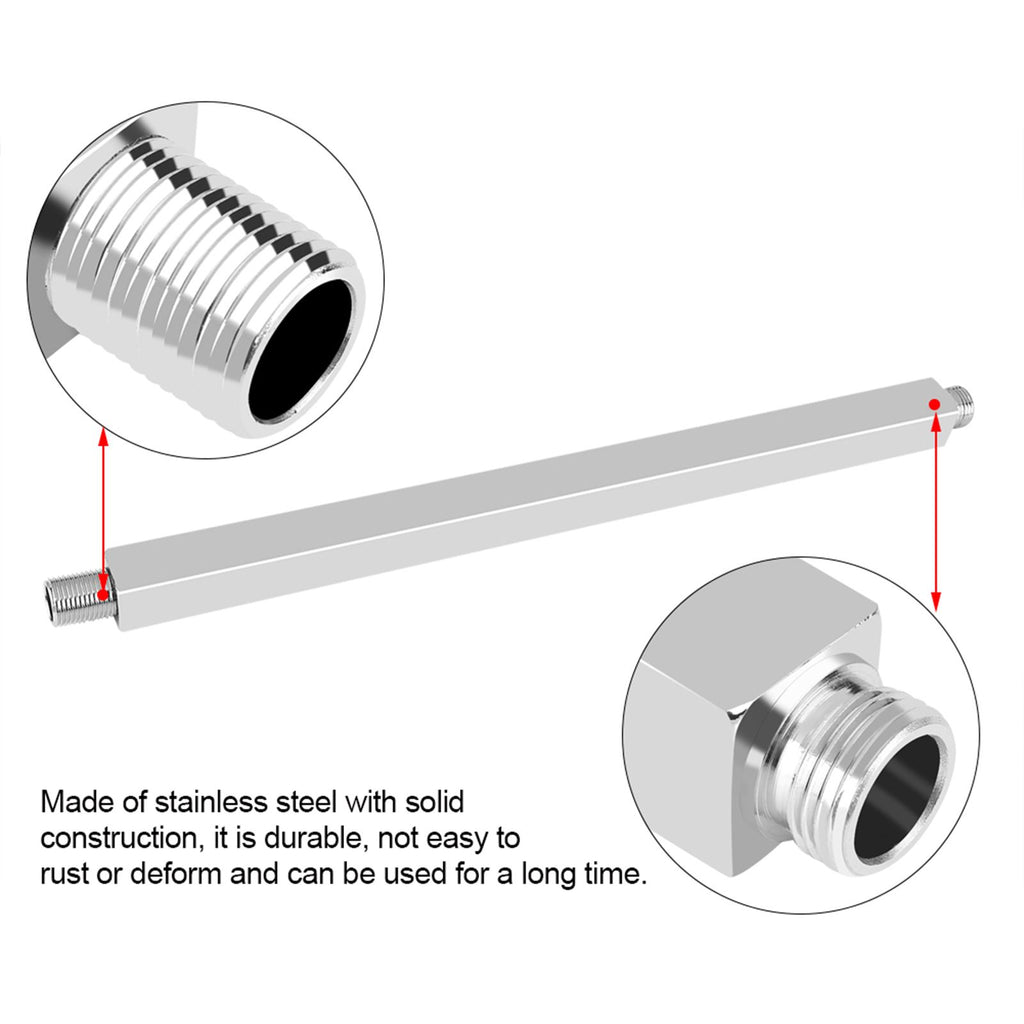 Stainless Steel Wall Mounted Shower Extension Arm Stretching Rain Showering Head