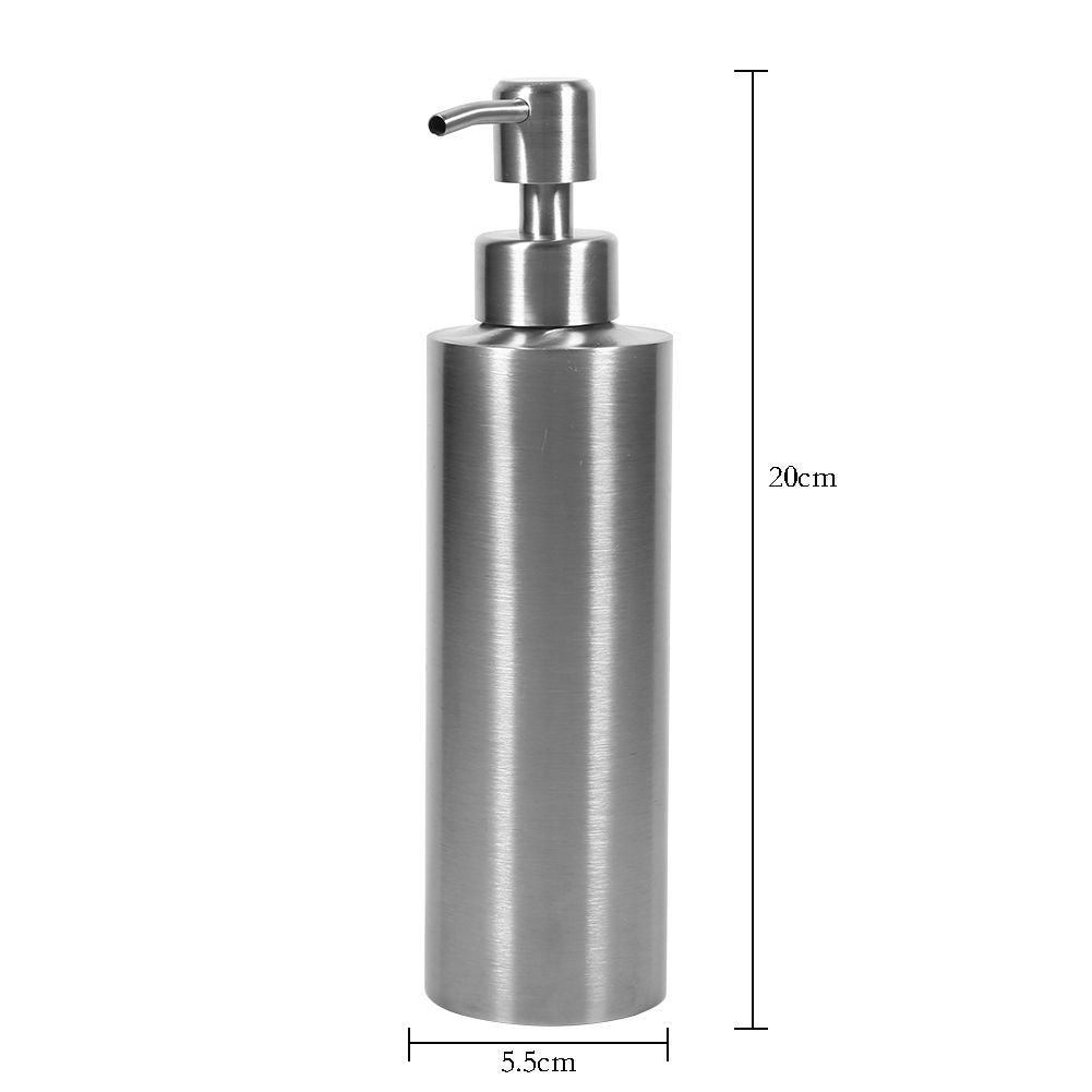 350ml Stainless Steel Soap Dispenser Kitchen Sink Faucet Bathroom Shampoo Box Soap Container