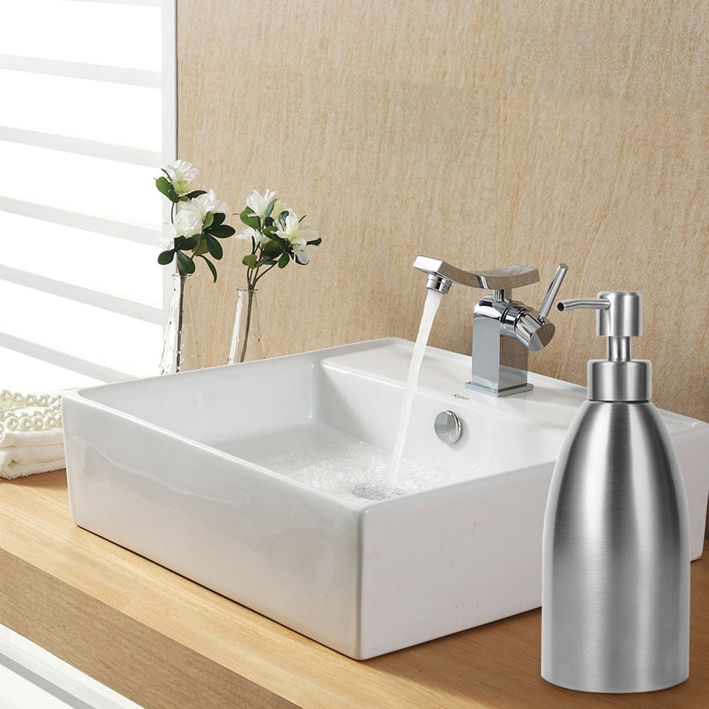 500ml Stainless Steel Soap Dispenser Kitchen Sink Faucet Bathroom Shampoo Box Soap Container