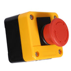 1Pc 660V 10A Plastic Shell Red Sign Emergency Stop Mushroom Push Button Switch New