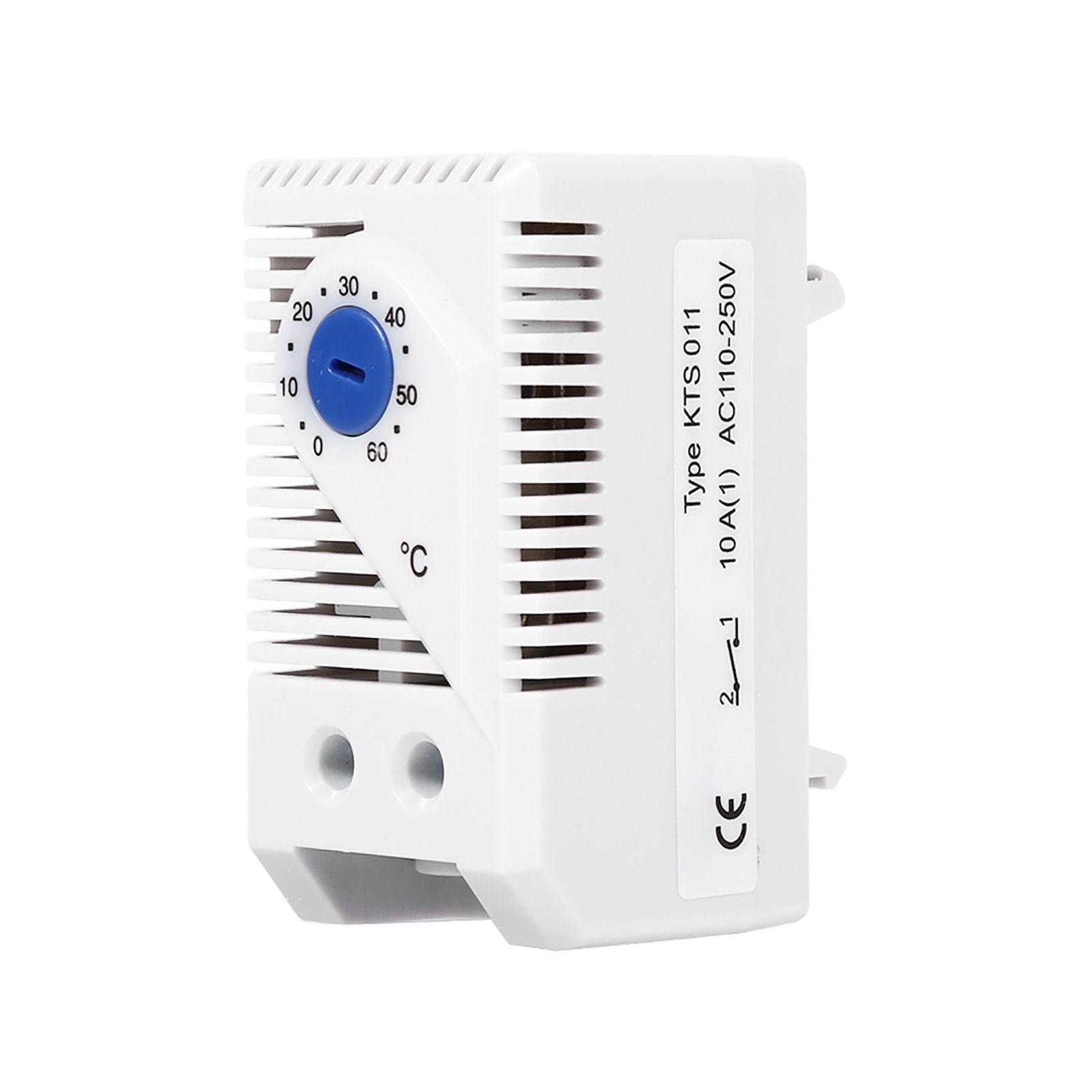 1Pc 0-60℃ Adjustable Electric Mechanical Thermostat Temperature Controller Switch (Blue Button)