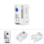 1Pc 0-60℃ Adjustable Electric Mechanical Thermostat Temperature Controller Switch (Blue Button)