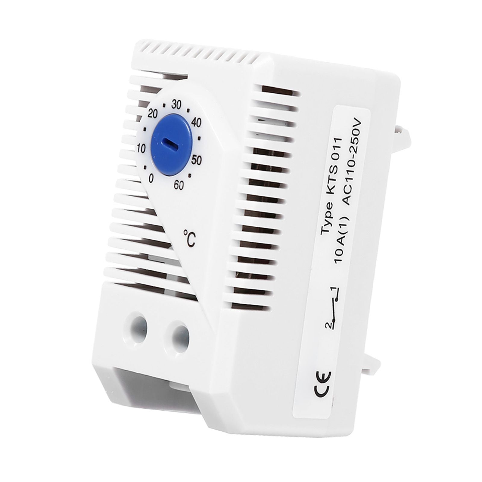 1Pc 0-60℃ Adjustable Electric Mechanical Thermostat Temperature Controller Switch (Blue Button)