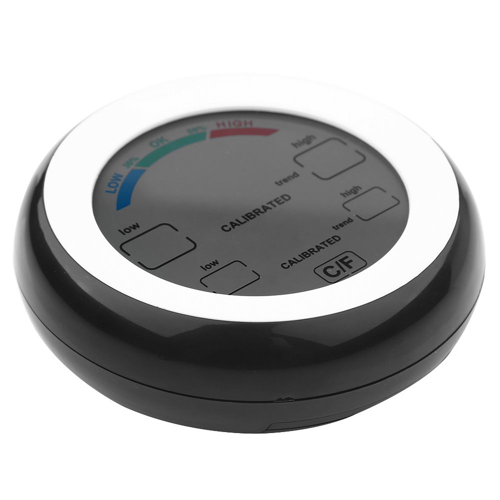 1Pc Creative Digital LCD Temperature Thermometer Hygrometer Electronic Humidity Meter (Black)