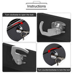 1Pc Mini Portable Iron Petty Lockable Cash Money Coin Safe Security Box Household (Black)