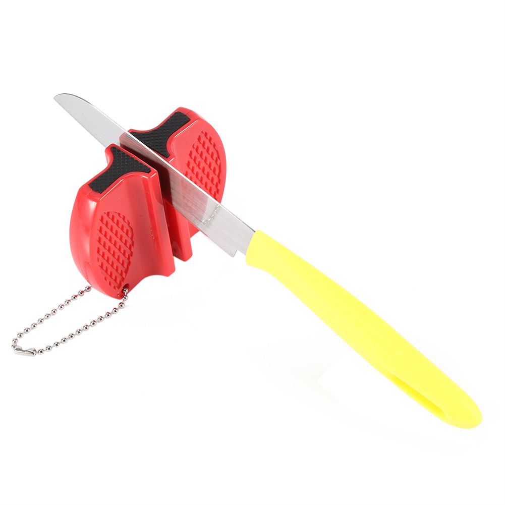 Mini Multi function Portable Quick Knife Sharpeners Sharpening Stone Kitchen Accessories Red