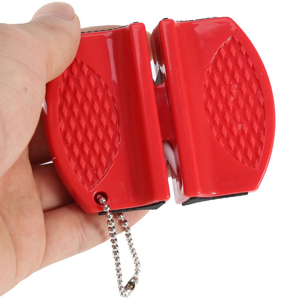 Mini Multi function Portable Quick Knife Sharpeners Sharpening Stone Kitchen Accessories Red
