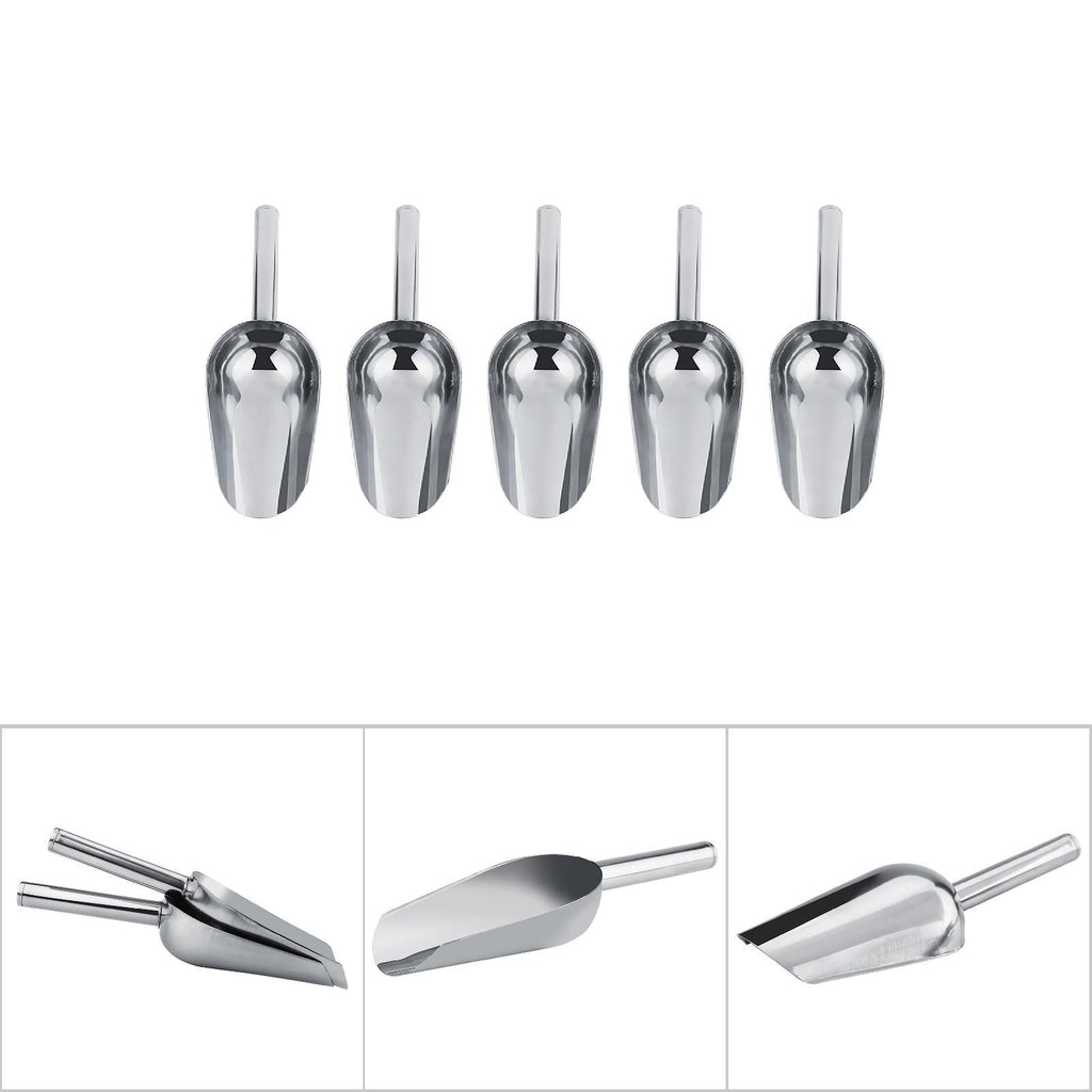 5 x Sweet Scoops Wedding Candy Buffet Home Kitchen Stainless Steel Set New (5 x Sweet Scoops)