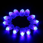 1 Set/50Pcs Waterproof LED Lights for Paper Lantern Ballon Wedding Party Decor Blue