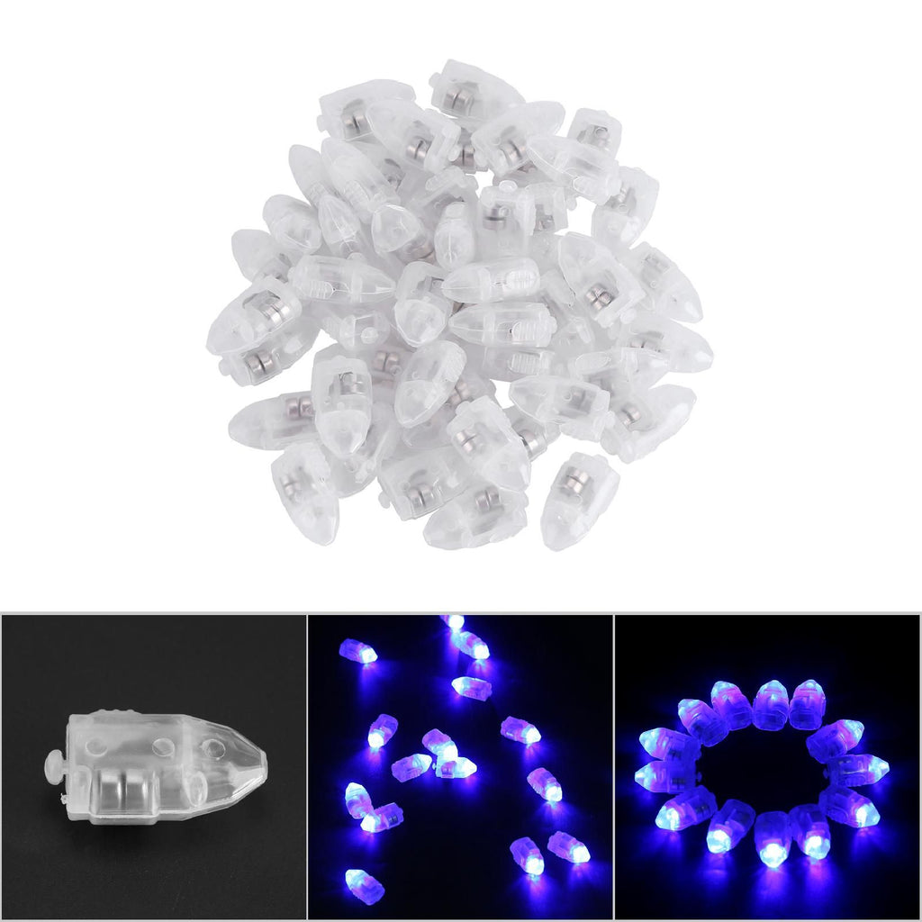 1 Set/50Pcs Waterproof LED Lights for Paper Lantern Ballon Wedding Party Decor Blue