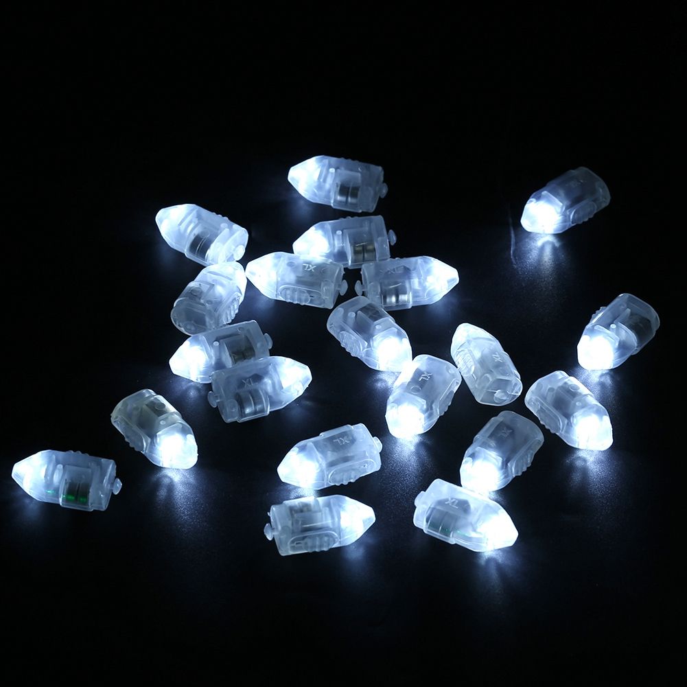 1 Set/50Pcs Waterproof LED Lights for Paper Lantern Ballon Wedding Party Decor White