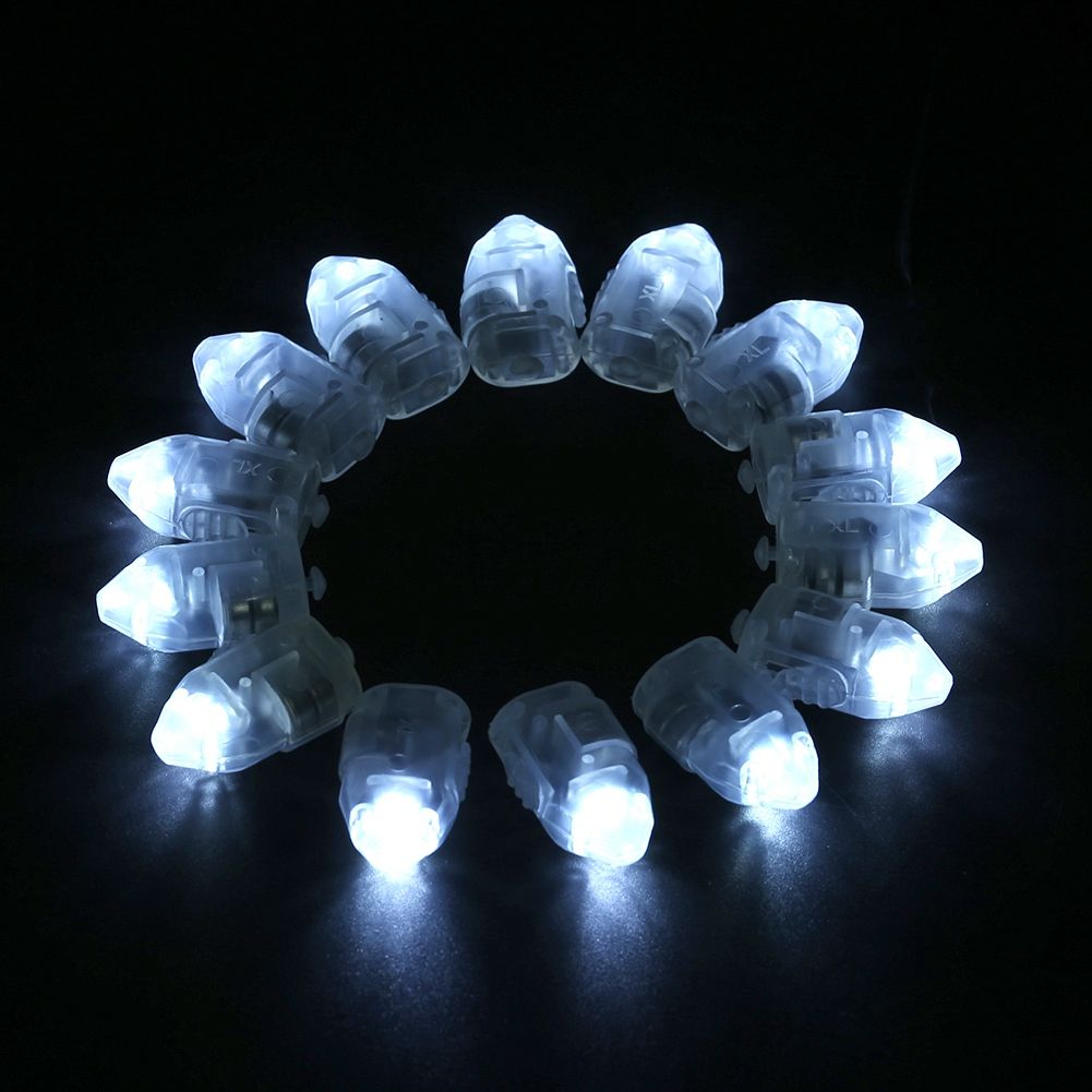 1 Set/50Pcs Waterproof LED Lights for Paper Lantern Ballon Wedding Party Decor White