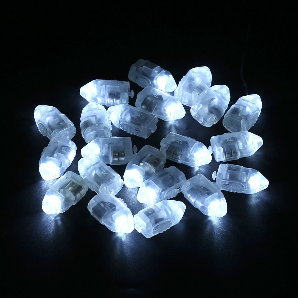 1 Set/50Pcs Waterproof LED Lights for Paper Lantern Ballon Wedding Party Decor White