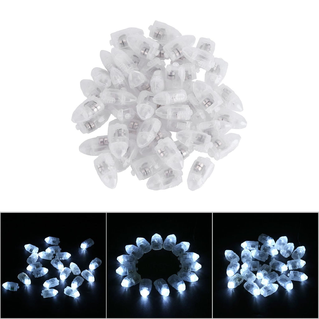 1 Set/50Pcs Waterproof LED Lights for Paper Lantern Ballon Wedding Party Decor White
